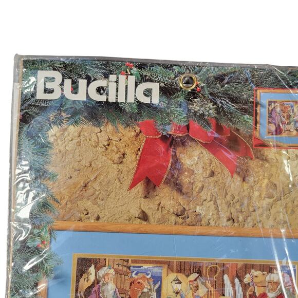 Bucilla Nativity Cross Stitch Kit 15"x8" by Nancy Rossi - Sealed 1995 - Picture 7 of 9